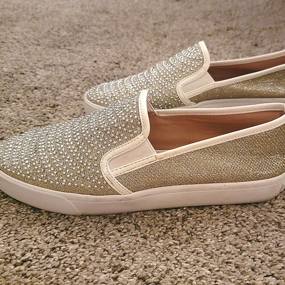 INC International Concepts Shoes - INC Sammee Silver Crystal slip on shoes 9.5